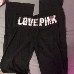 PINK full length yoga pants